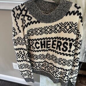 Black and White Graphic Sweater
